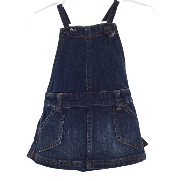 #08 Tea Collection Girls Denim Overall Dress - Picture 2 of 8